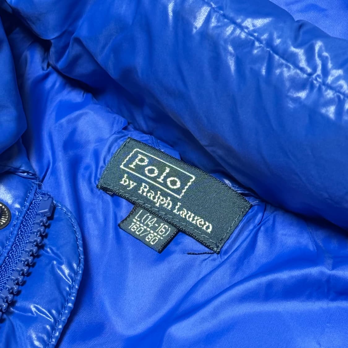 폴로 랄프로렌 빅포니 유광 블루 패딩 상품이미지4