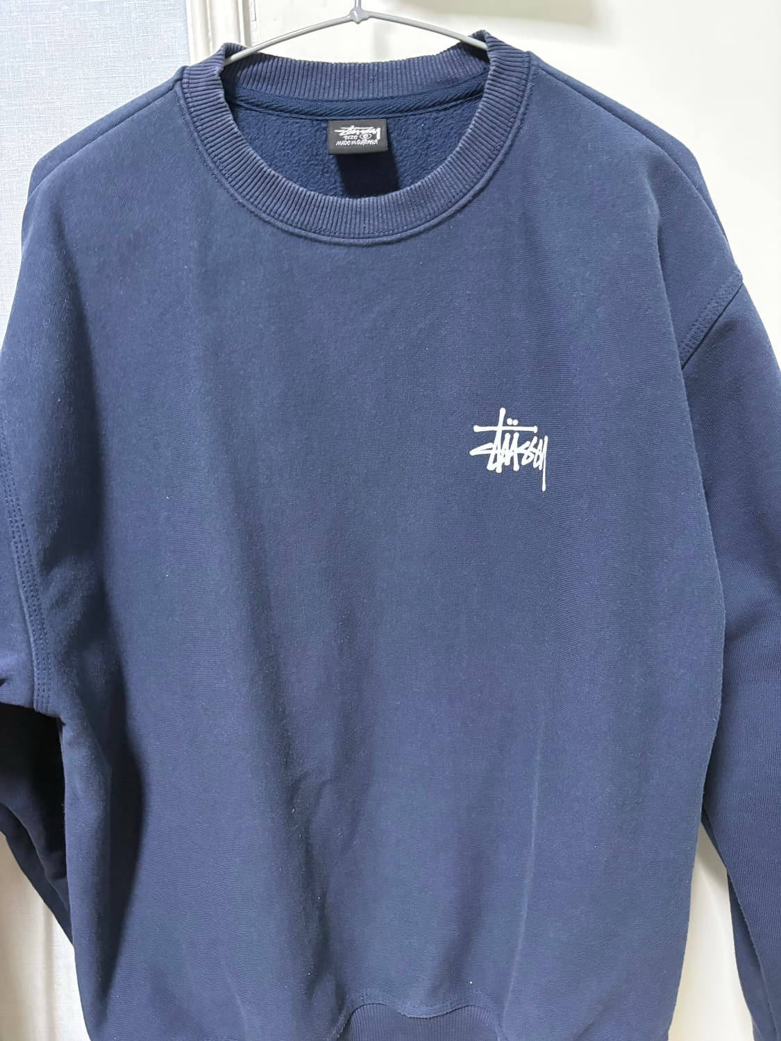 스투시 맨투맨 네이비 S 상품이미지1