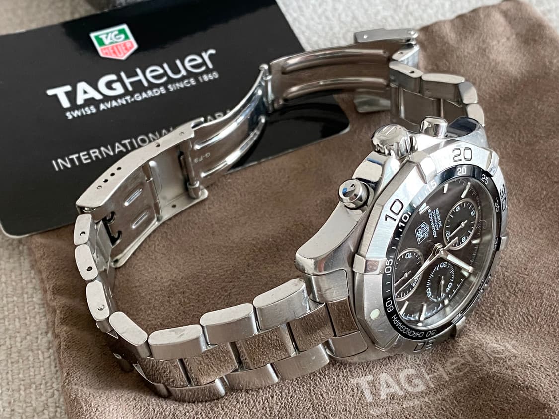 태그호이어 아쿠아레이서 크로노 CAF2110 오토메틱 41mm 블랙 상품이미지6