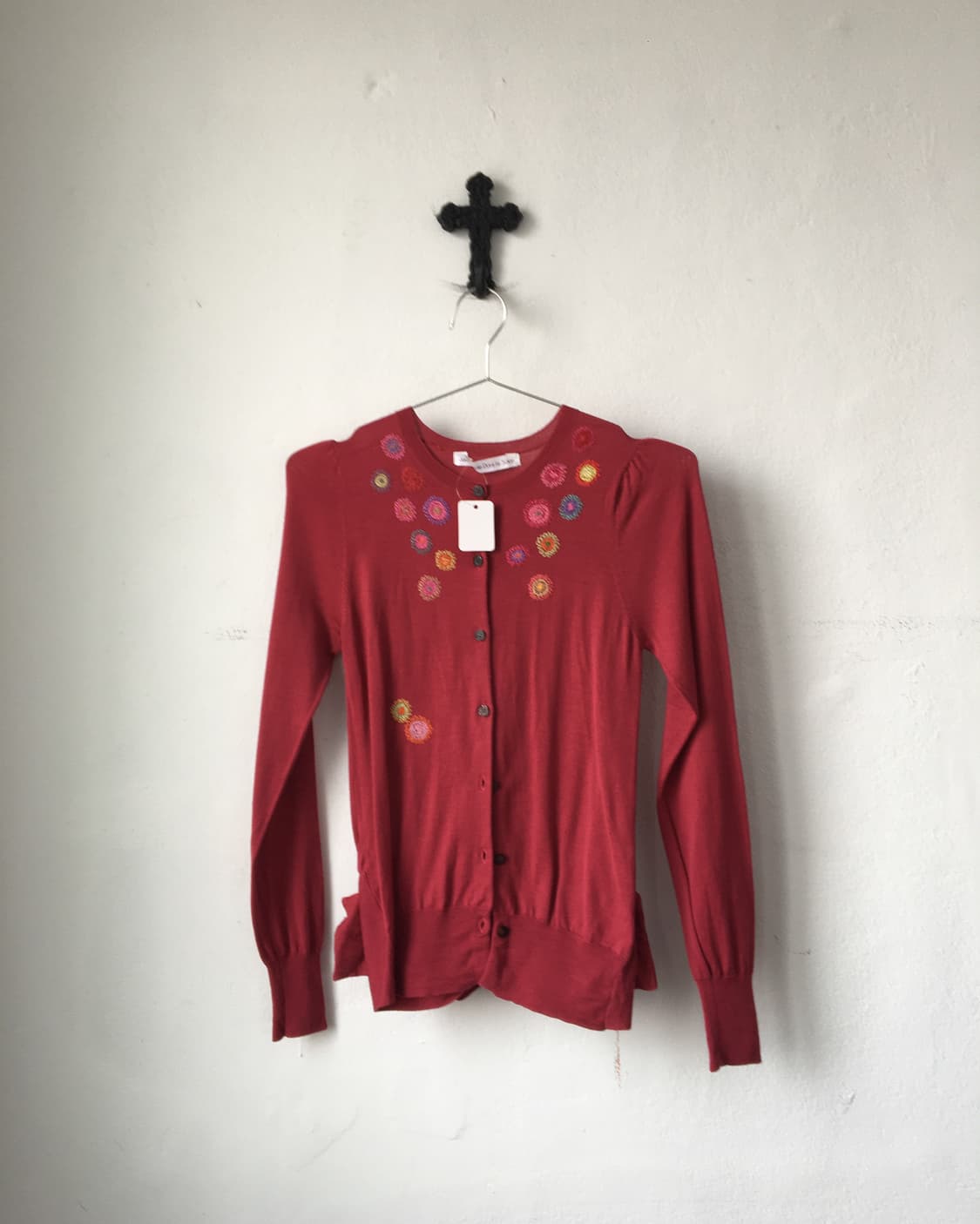 Embroidery point knit cardigan 상품이미지2