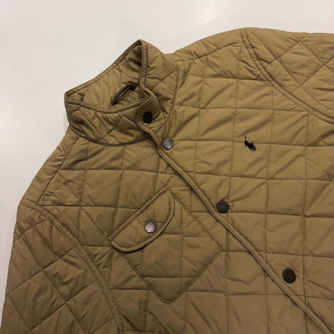 [L] 폴로 랄프로렌 퀼팅 자켓 베이지 B585 상품이미지3