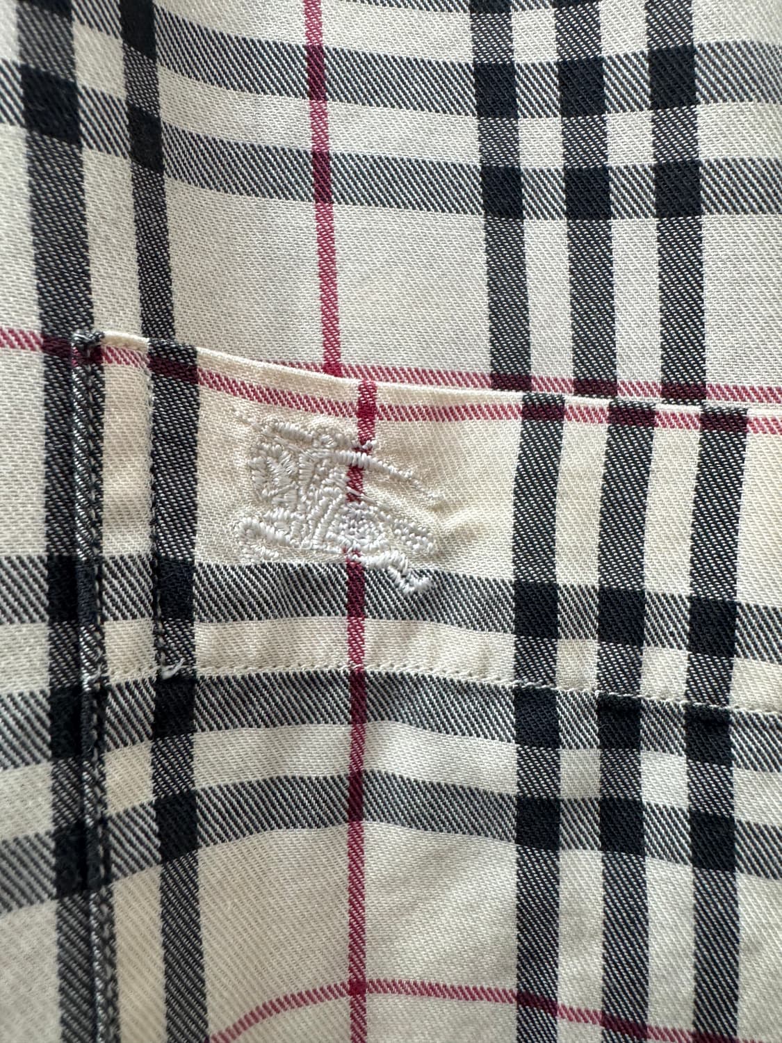 버버리 원포켓 로고 노바체크 셔츠 M(L) 상품이미지3