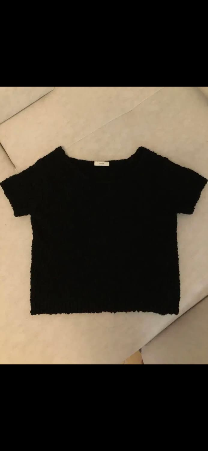 오브네어 크롭 니트 탑 블랙 ovneir 상품이미지4