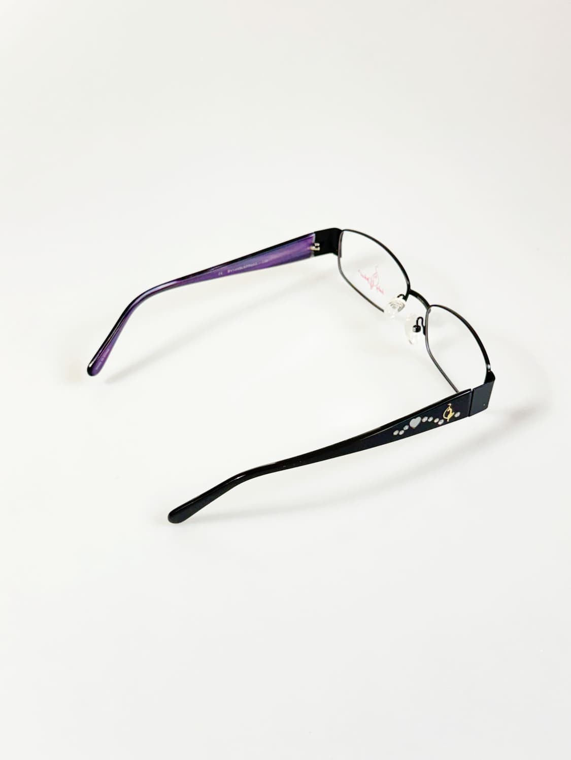 BABY PHAT 블랙 메탈 슬림 스퀘어 프레임 빈티지 안경 상품이미지4