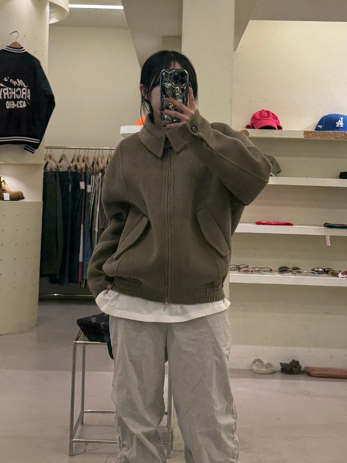 빈티지 베이지 투웨이 미니멀 자켓 U1370 상품이미지1