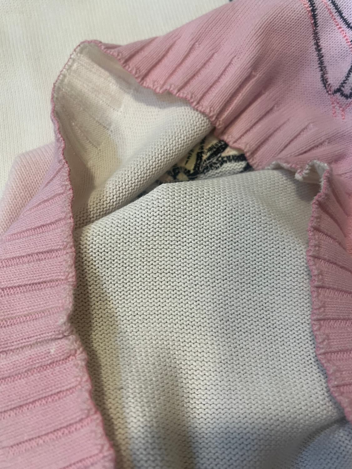 히스토리 아이스버그 여성 아이보리핑크 골프니트 라운드니트 상품이미지7