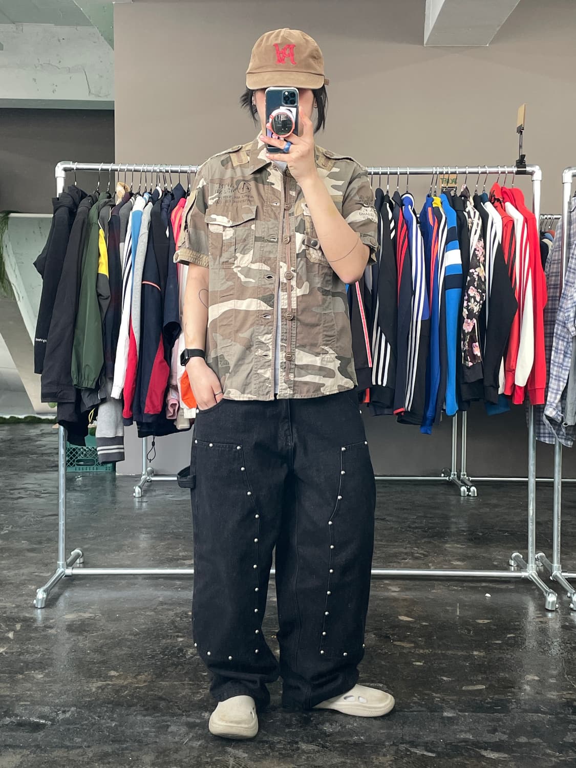 AVIREX 카모 반팔 셔츠 상품이미지3