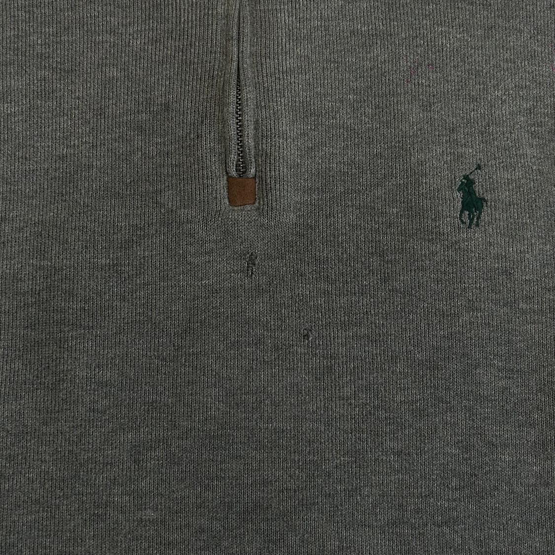 Polo 폴로 그린 포니 그레이 반집업 니트  상품이미지5