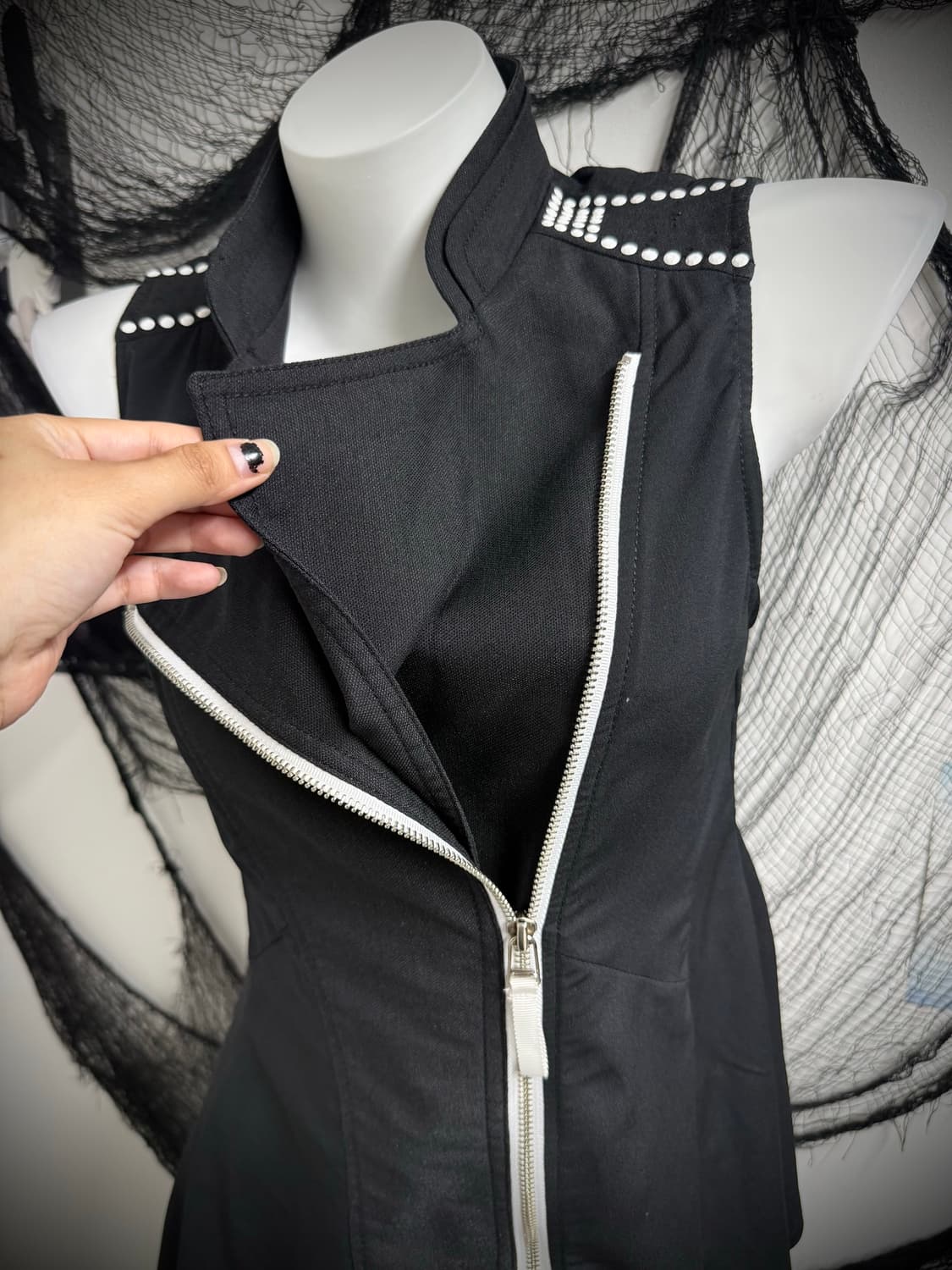 Egoist punk mood vest zipup 상품이미지5