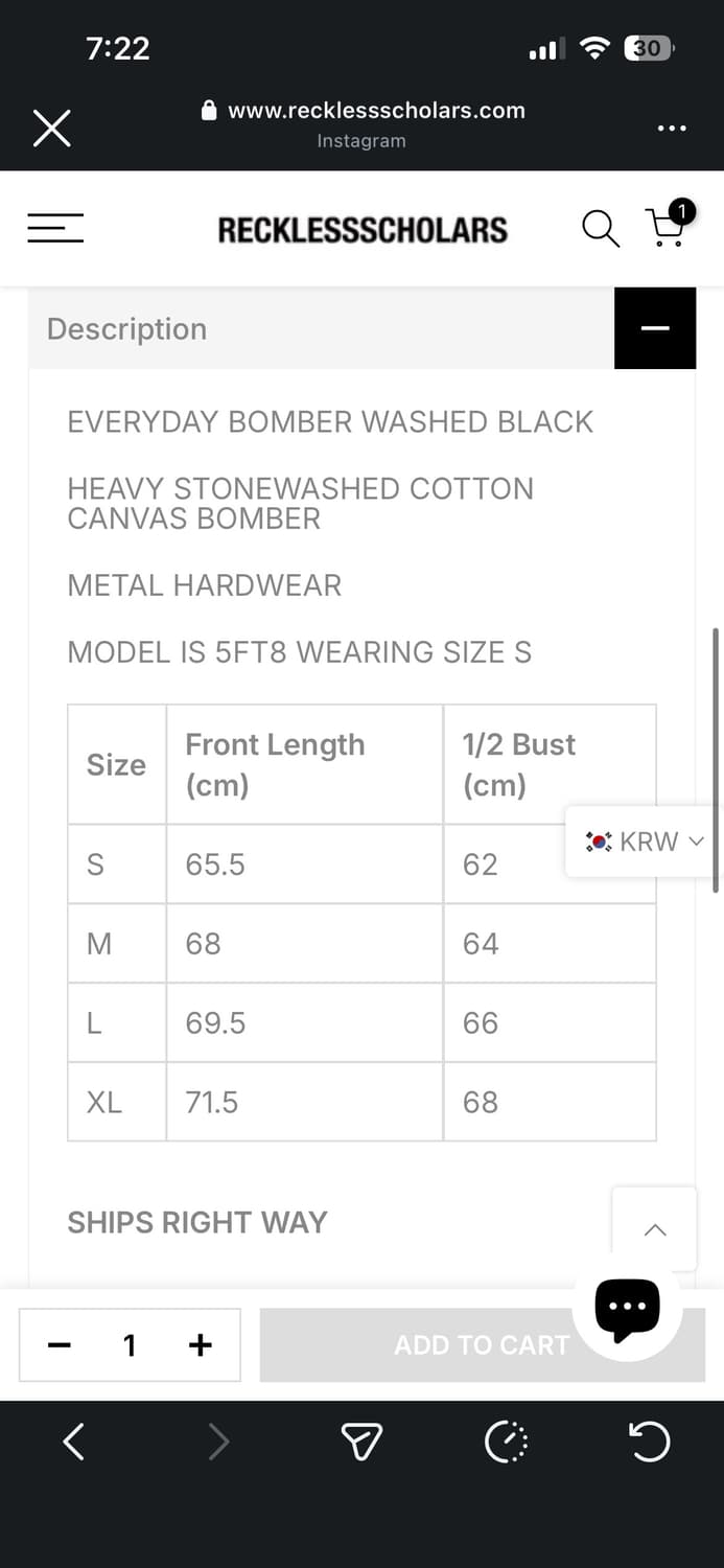 L recklessscholars 봄버 상품이미지6