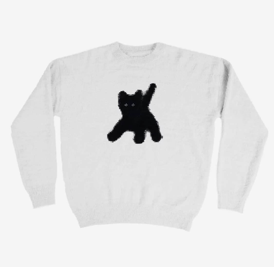 AEAE Flashed Cats Angora Knit -[WHITE] 상품이미지1