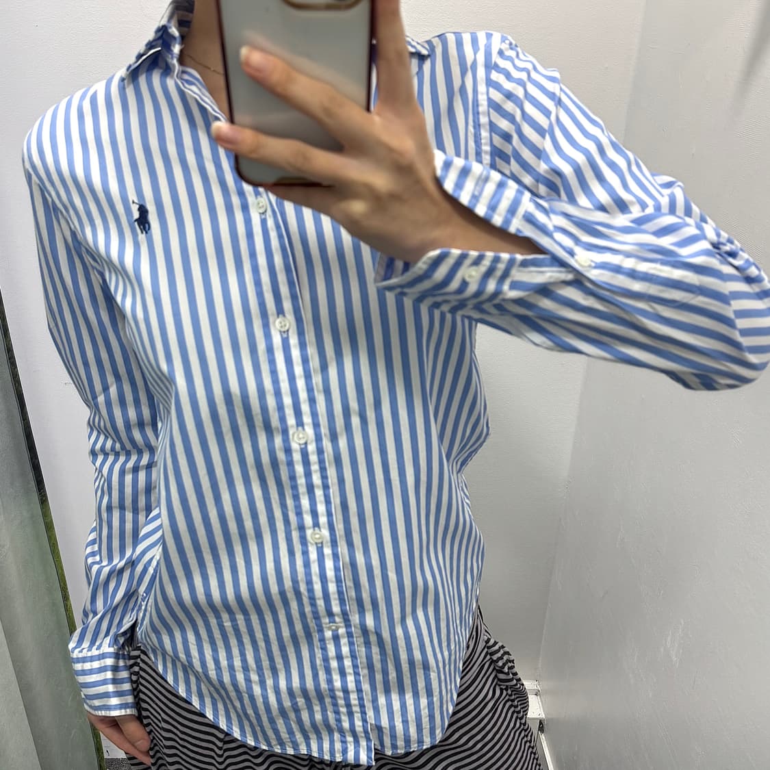 폴로 블루 스트라이프 셔츠 상품이미지2