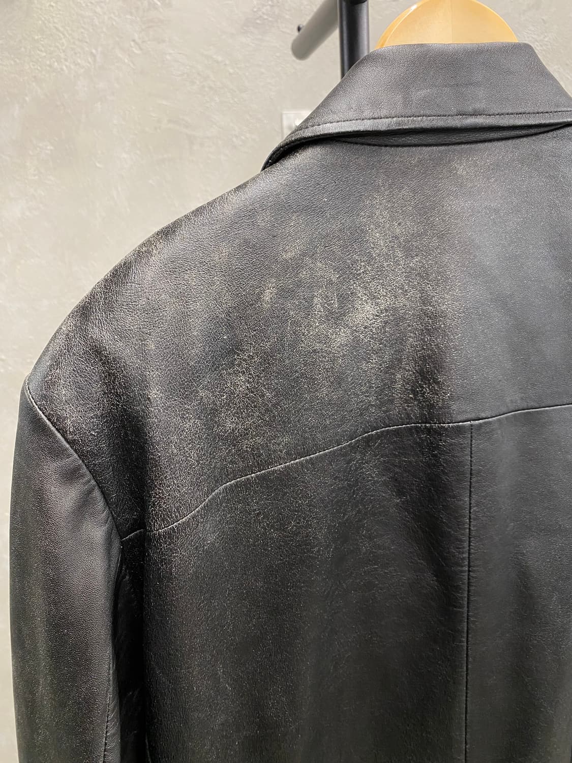 [L] Caruso 카루소 블랙 양가죽 레더 카코트 상품이미지8