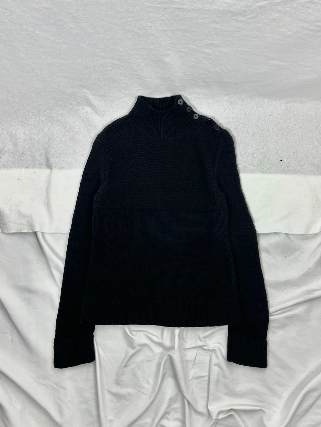 Vintage 단추 포인트 모크넥 니트  상품이미지2