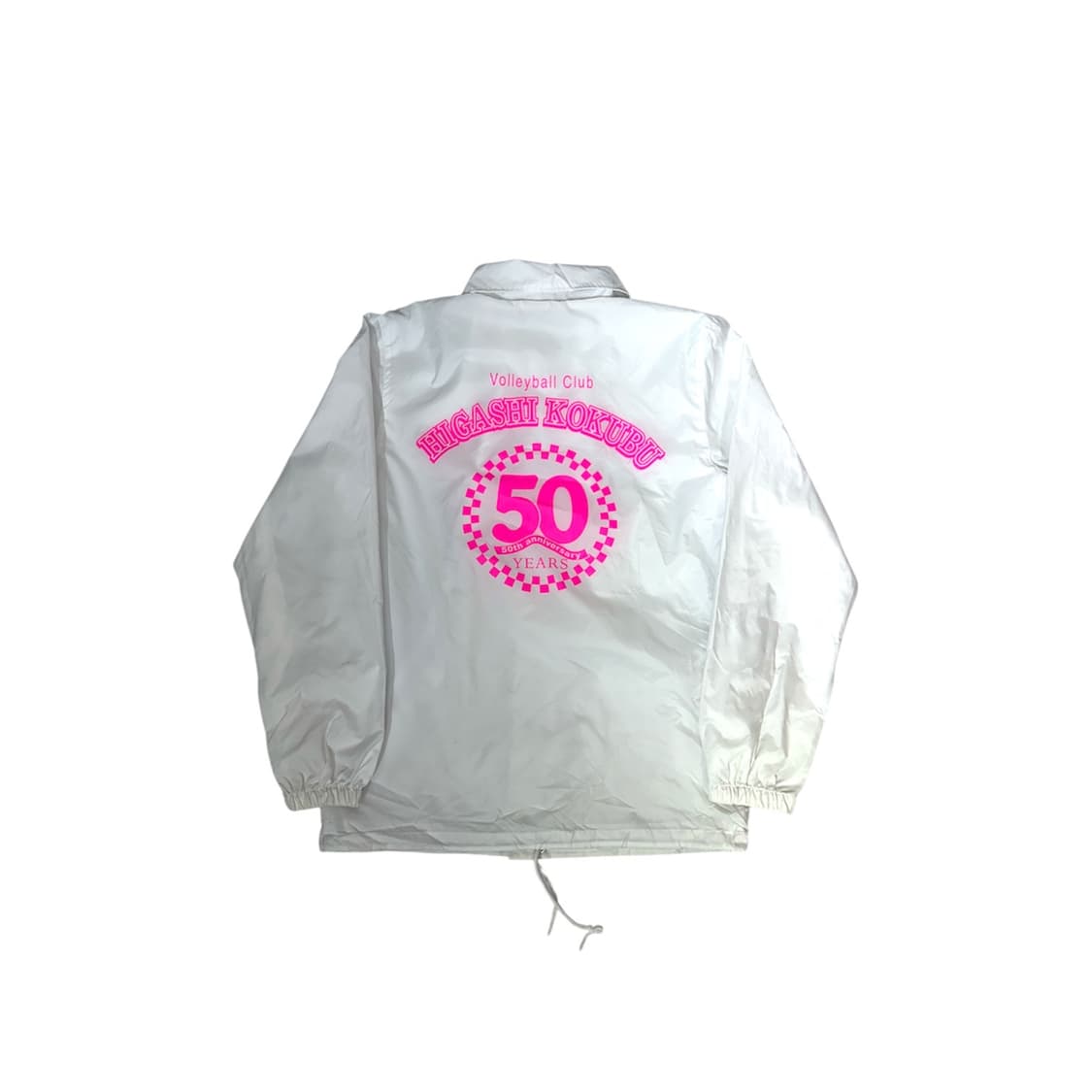 일본 빈티지 화이트 핑크 프린팅 바람막이 자켓 S 상품이미지6