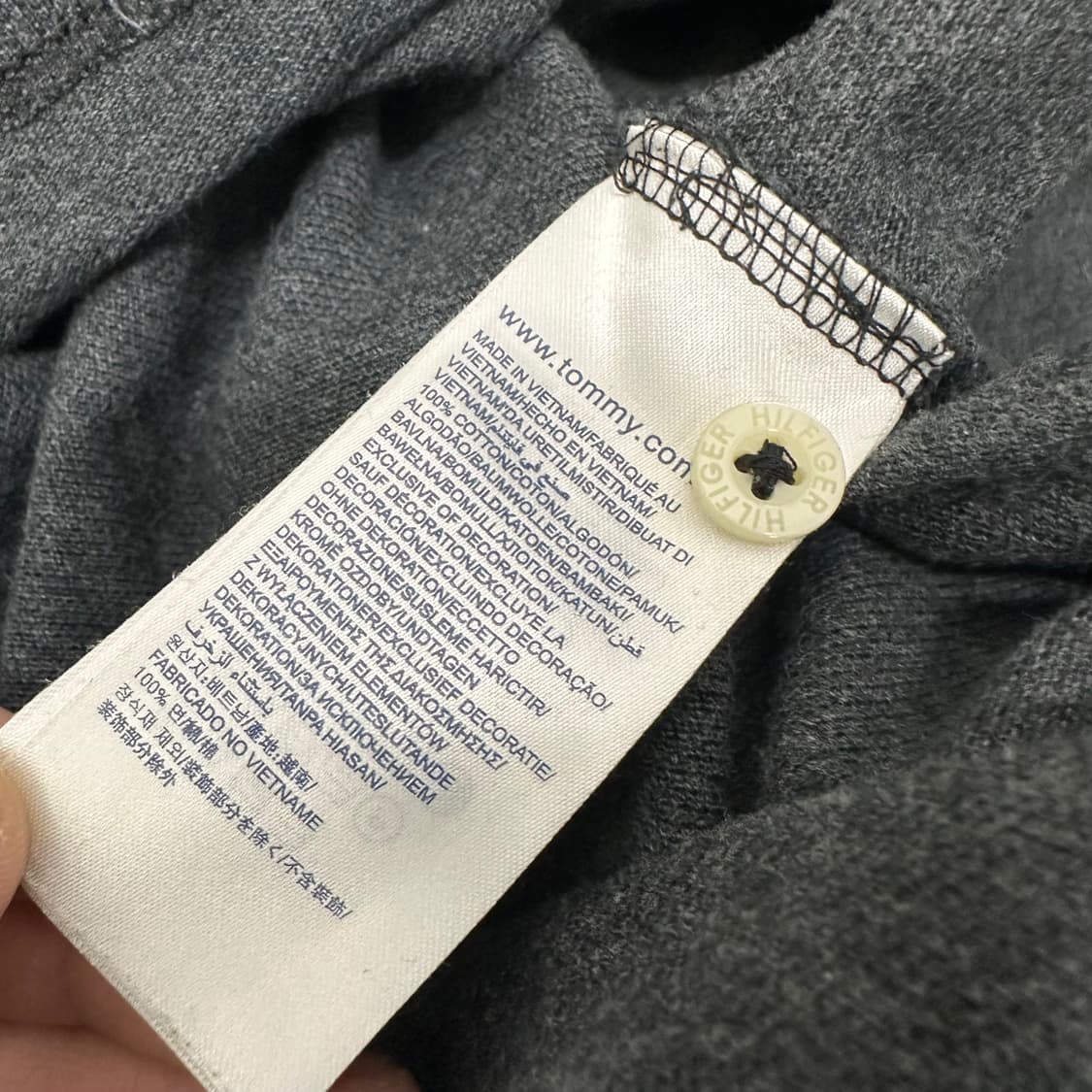 타미힐피거 카라티 긴팔티셔츠 차콜 L 상품이미지8