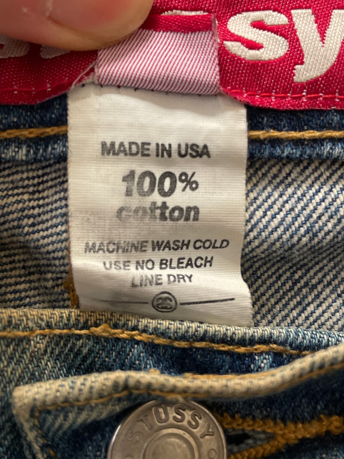 USA Made)90s 스투시 배기 데님 팬츠 상품이미지6