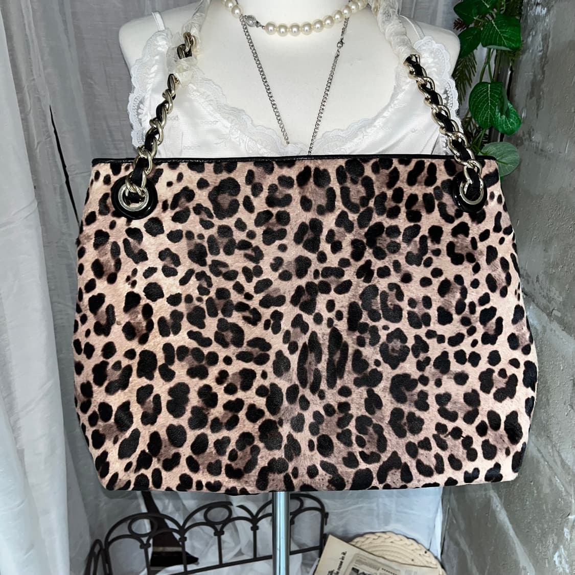 갸루 호피 숄더백 상품이미지4