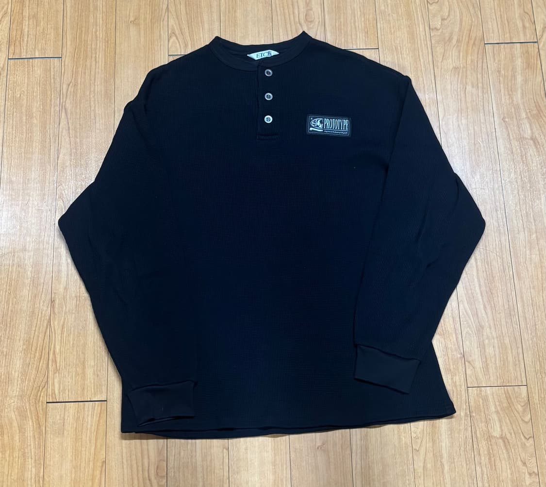 ETCE 프로토타입 헨리넥 와플니트 블랙 M 상품이미지2