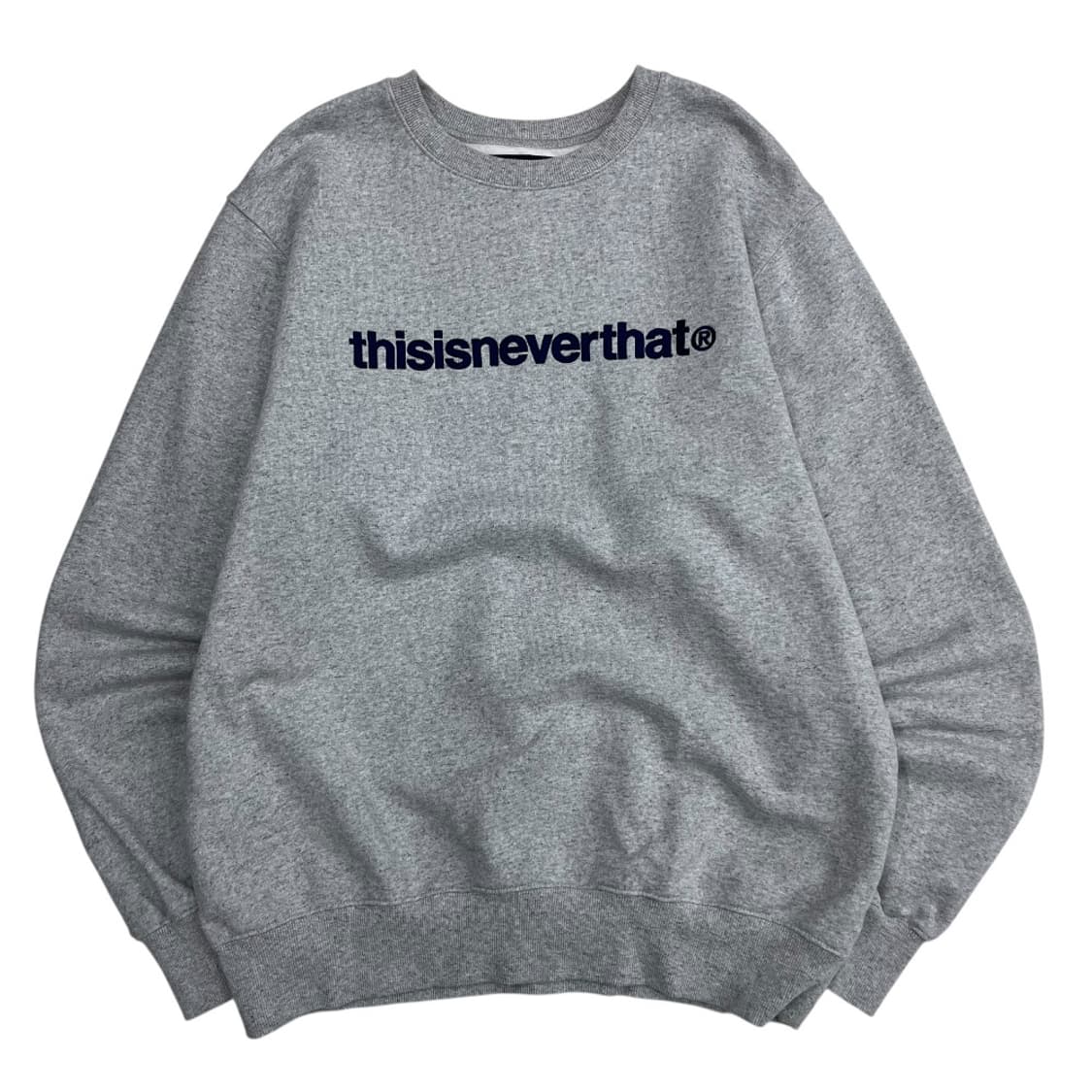 디스이즈네버댓 네이비 센터로고 그레이 맨투맨 L 상품이미지2