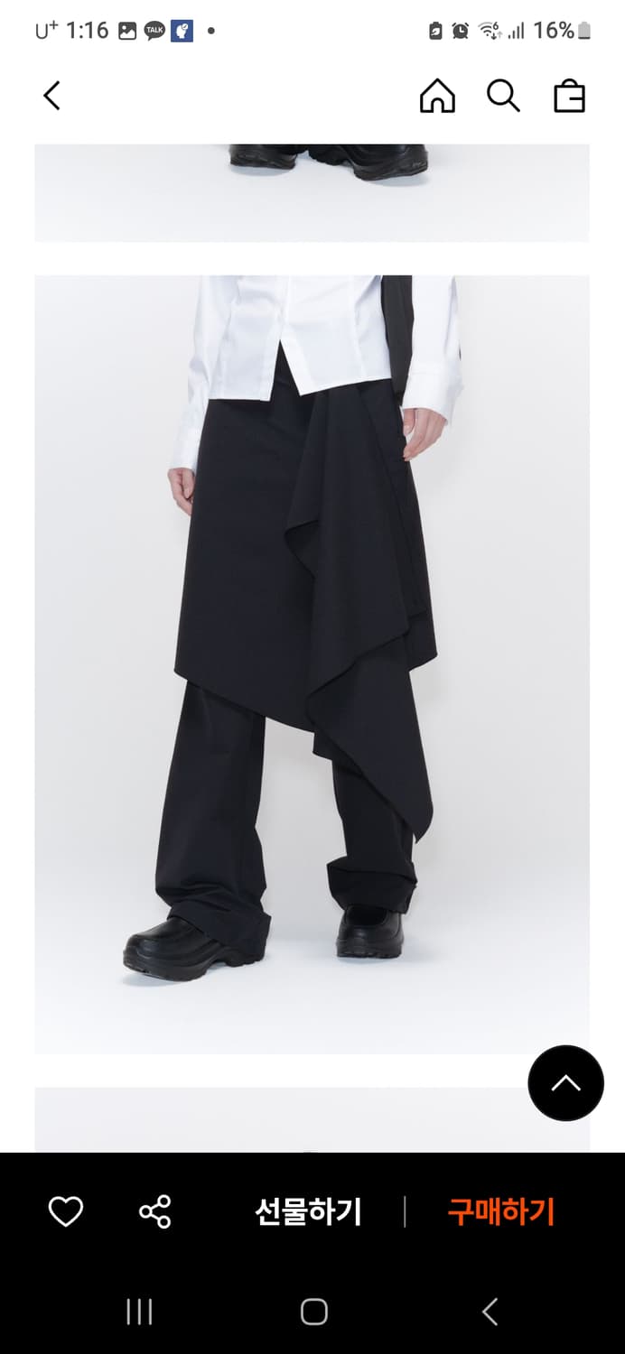 미세키서울 Draped midi skirt pants SET BLACK 상품이미지6
