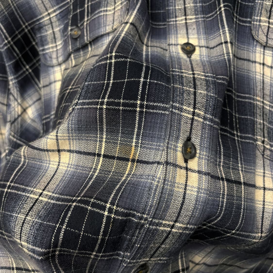 빈티지 칼하트 해링본 체크 플란넬 워크셔츠 오리지널 핏 빅사이즈 N742 상품이미지7