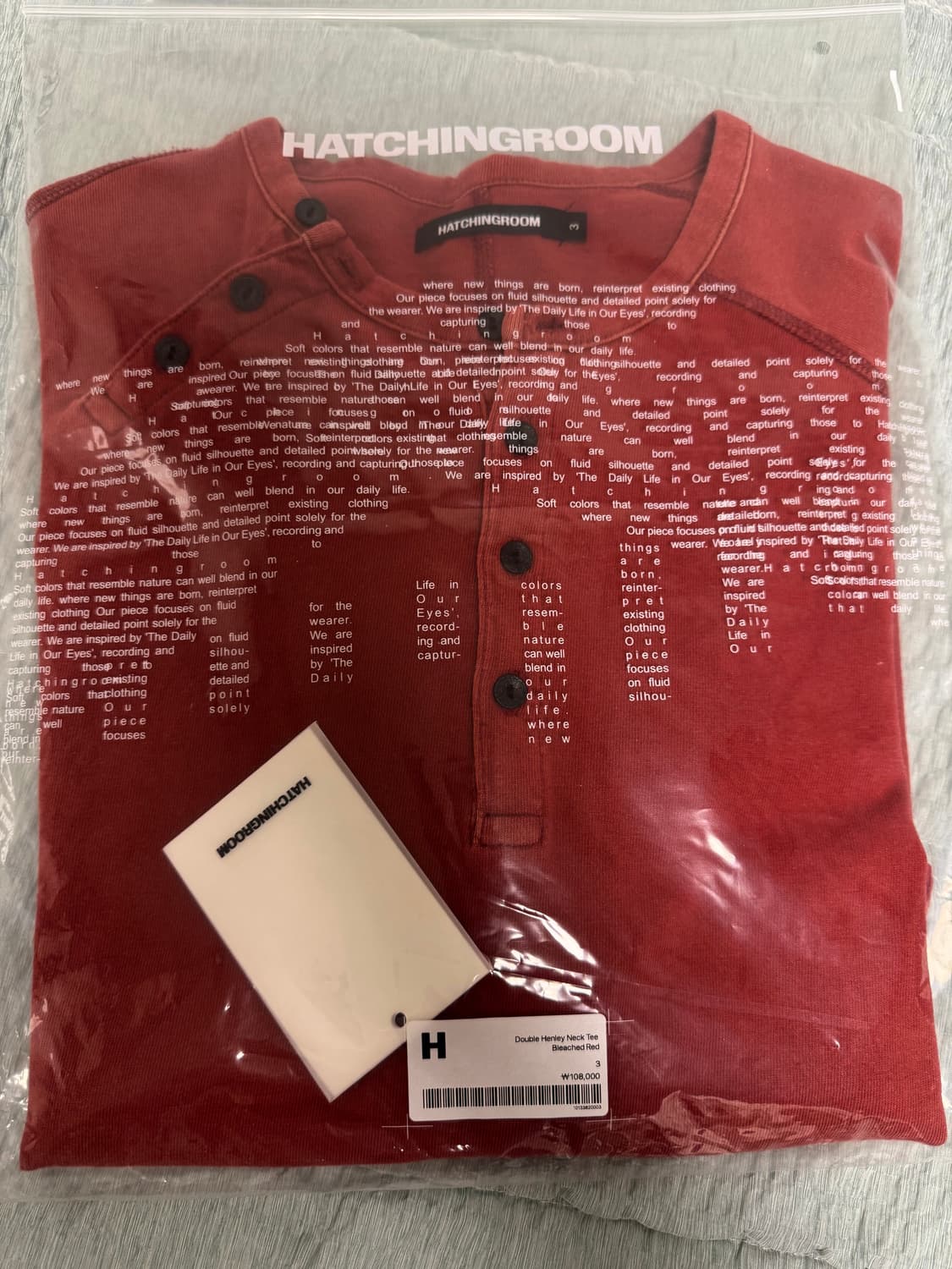 해칭룸 헨리넥 긴팔 레드 3 상품이미지2