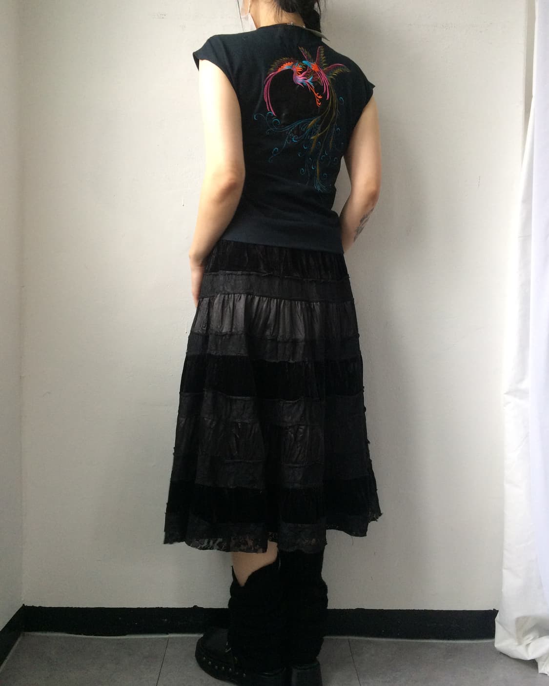 Back oriental needle work point top 상품이미지7