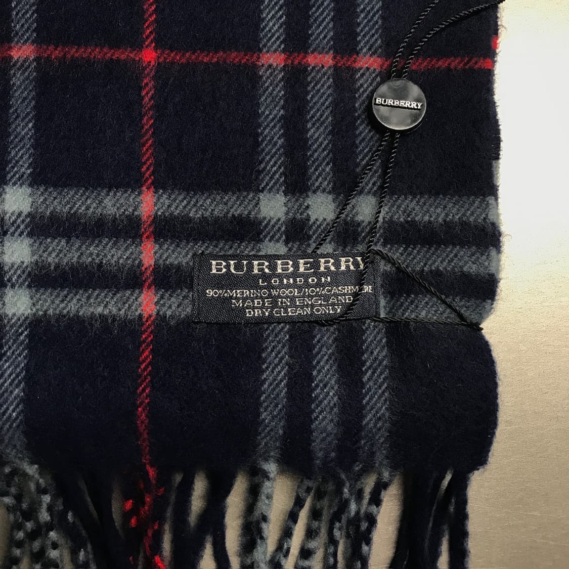 버버리 정품 울/캐시미어 머플러 네이비 상품이미지4