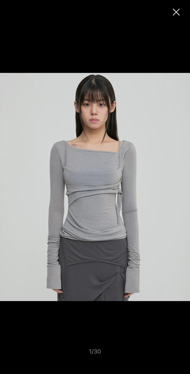 플레어업 Layered Bustier Long Sleeve 롱슬리브 상품이미지1