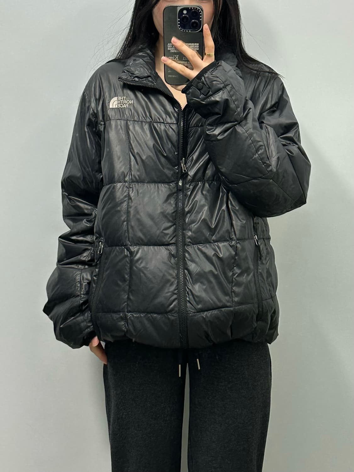 노스페이스 블랙 퀼팅 경량 패딩 상품이미지1