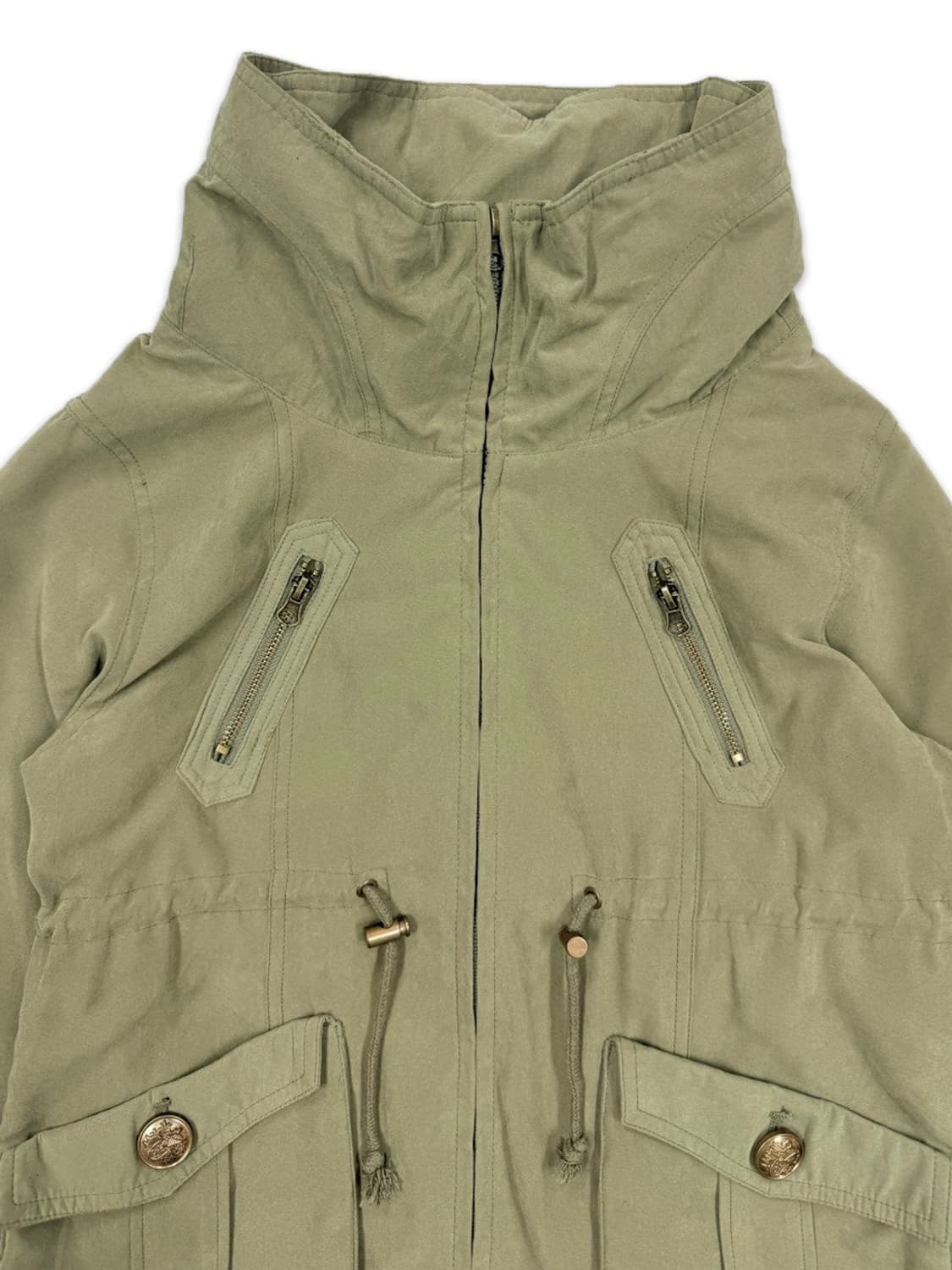 빈티지 카키 스웨이드 포켓 집업 상품이미지4