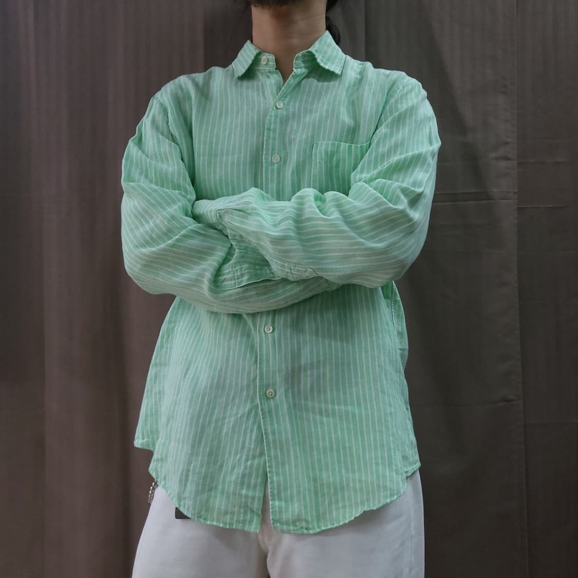 폴로 린넨 스트라이프 셔츠 상품이미지1