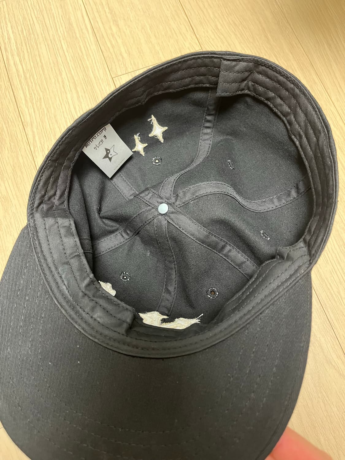 아오이로 6 패널 히카리 A/N 피티드 캡 블랙 상품이미지3