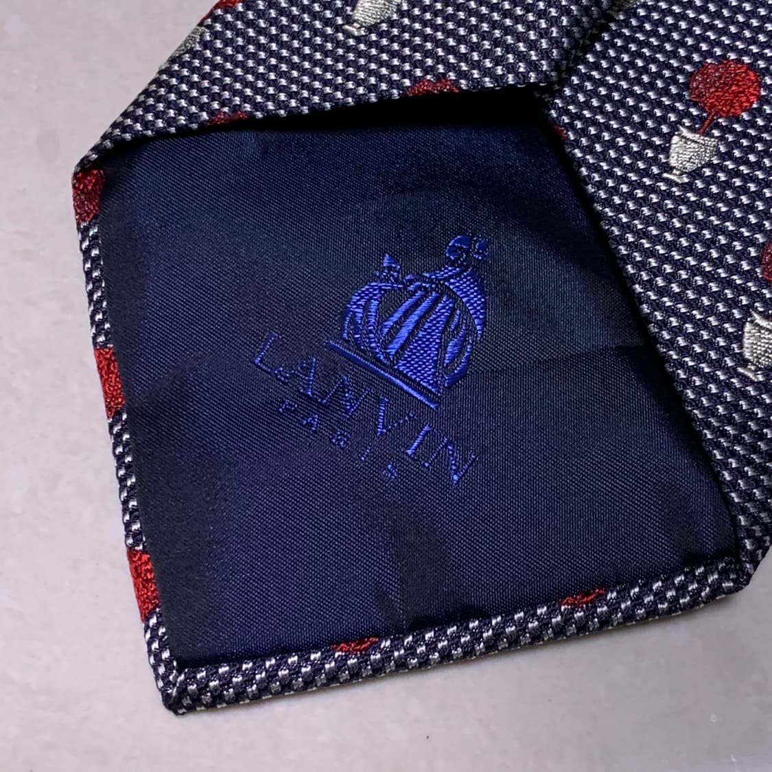 LANVIN 랑방 패턴 실크타이 상품이미지4