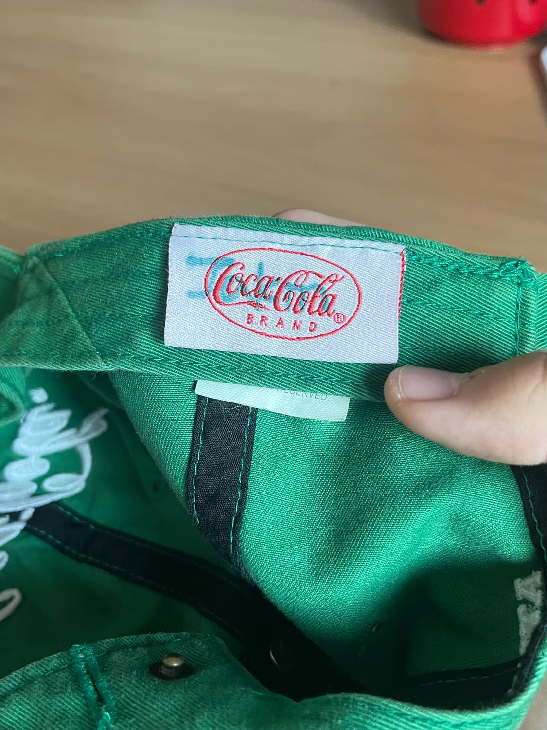 코카콜라 빈티지 캡 모자 그린 상품이미지5