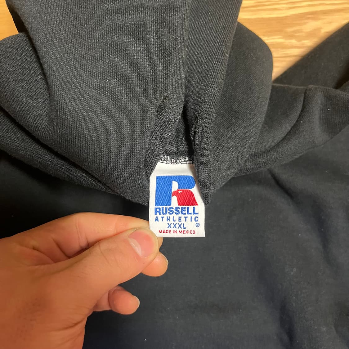 [XXXL] 90s 빈티지 러셀 후드 블랙 상품이미지2