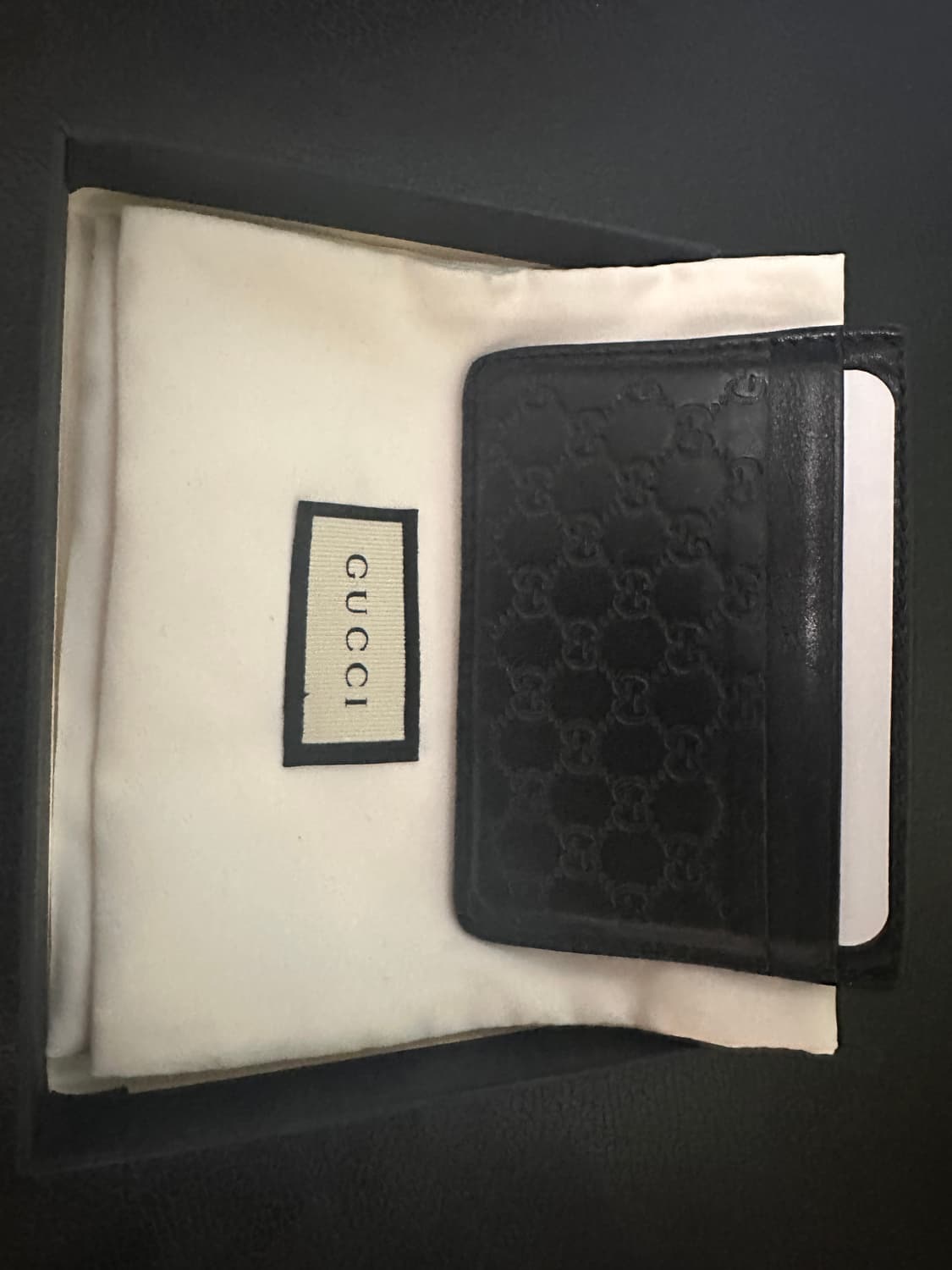 구찌 마이크로 GG 시마 카드 케이스 블랙 상품이미지2