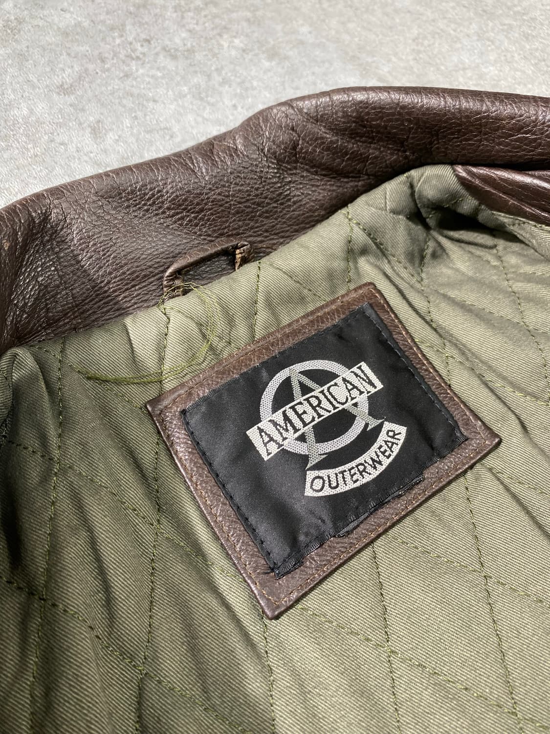 [L-XL] AMERICAN OUTWEAR 브라운 리얼레더 자켓 상품이미지8