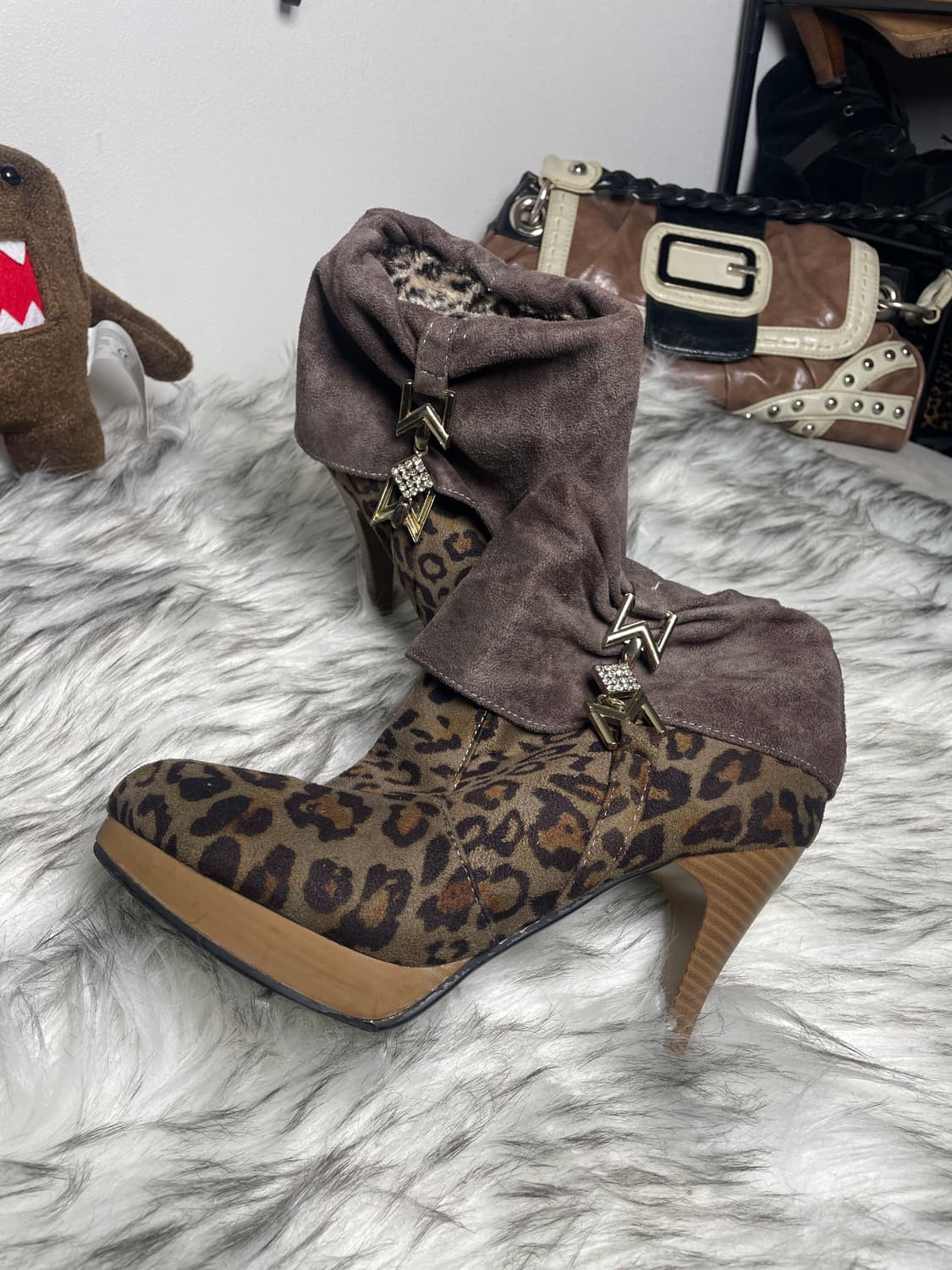 Leopard 호피 가보시 갸루 힐 상품이미지1