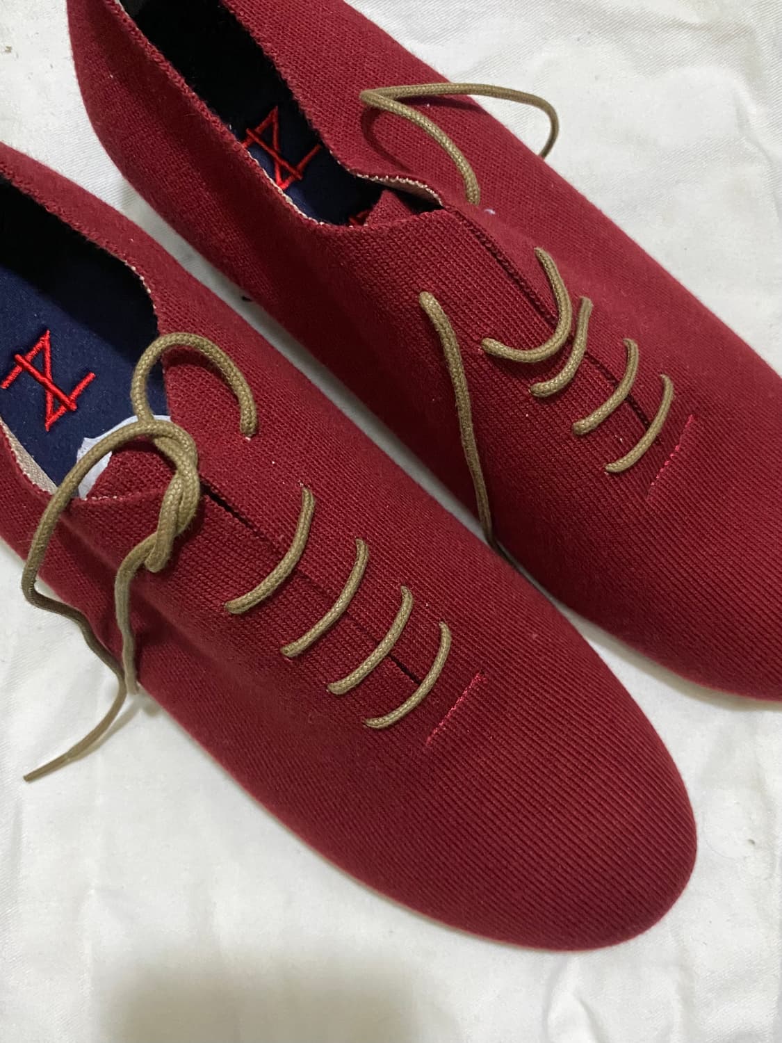 (미사용) 노도니트 NODO KNIT 레드 옥스포드 로퍼 상품이미지1