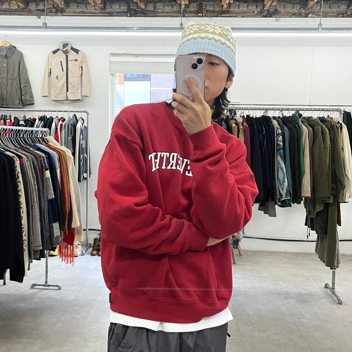 [OS] 빈티지 노르딕 패턴 비니 상품이미지3