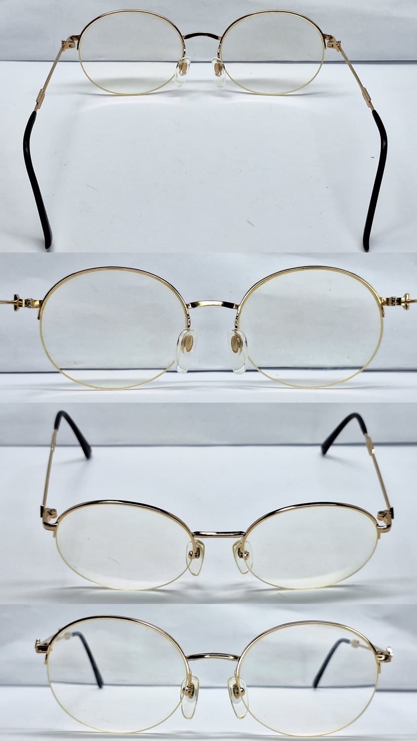 agnes b. 아네스 베 골드 반무테 안경테 안경/일본 수입 빈티지 레 상품이미지7