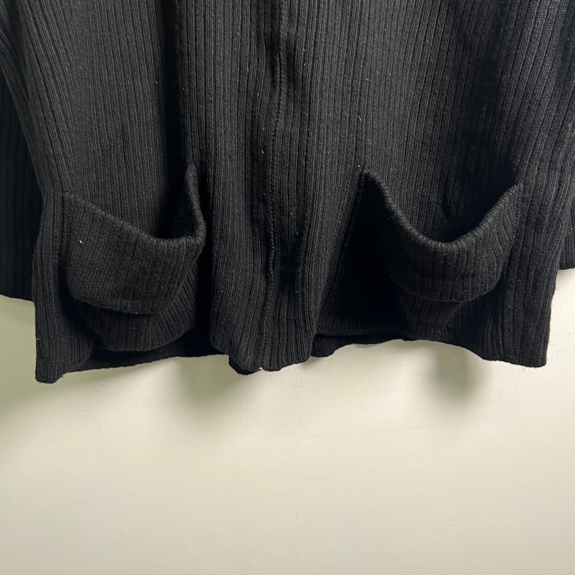 Des pres 블랙 울 니트 집업 상품이미지5