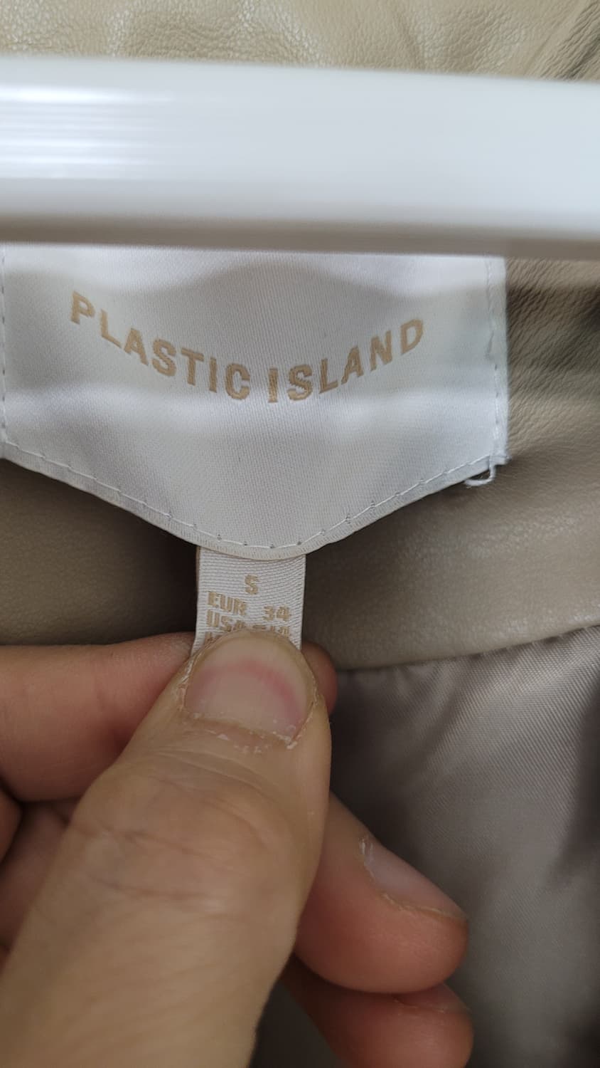 플라스틱아일랜드  레더형  트랜치자켓-S사이즈 상품이미지8