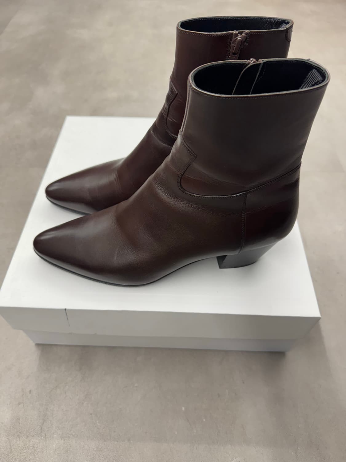 [42]셀린느 Celine 자크노 60mm 부츠 다크브라운 상품이미지1