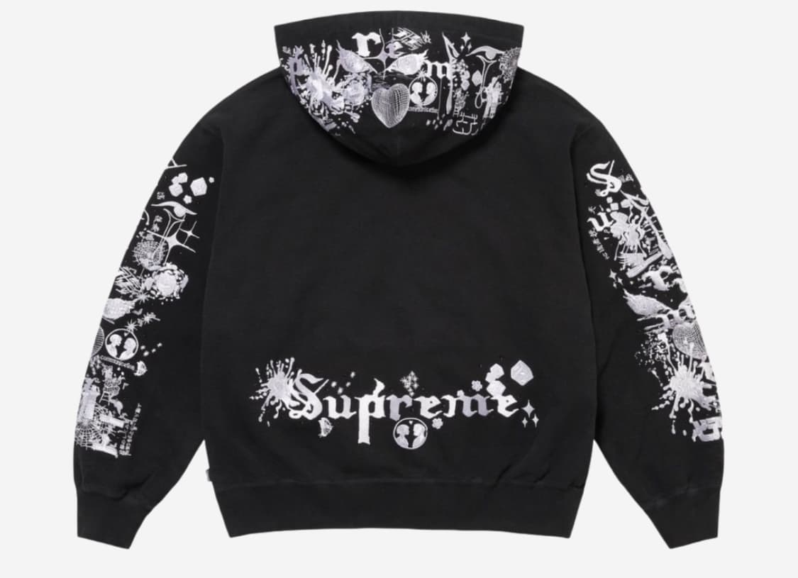 Aoi Zip Up Hooded Sweatshirt Black 상품이미지3
