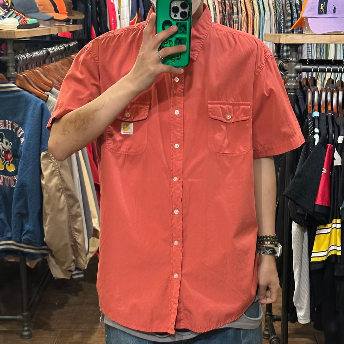 [HI] 칼하트 반팔셔츠 코랄 상품이미지2