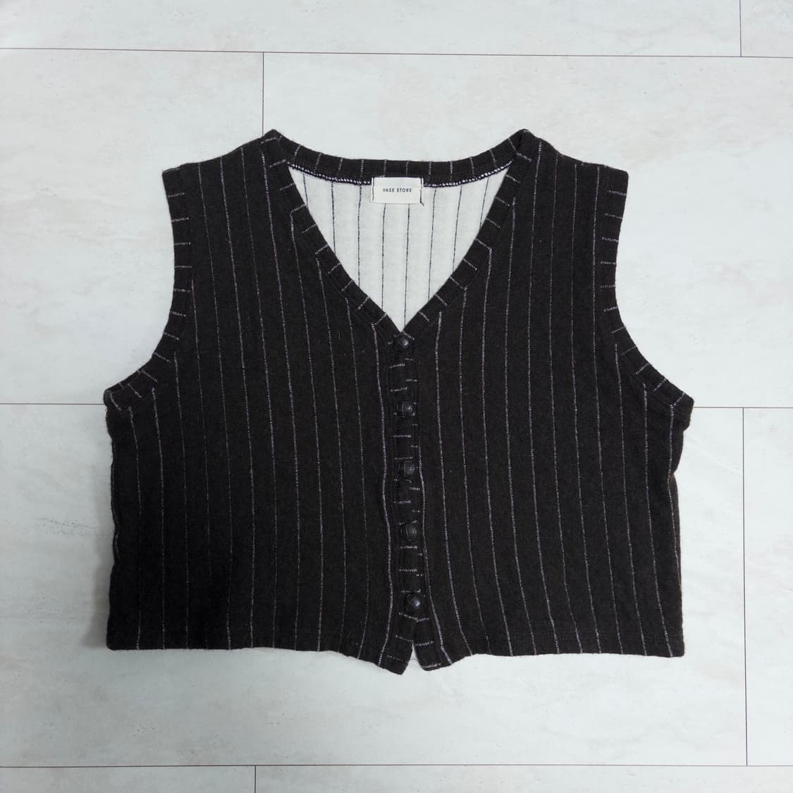 스트라이프 니트 베스트 상품이미지1