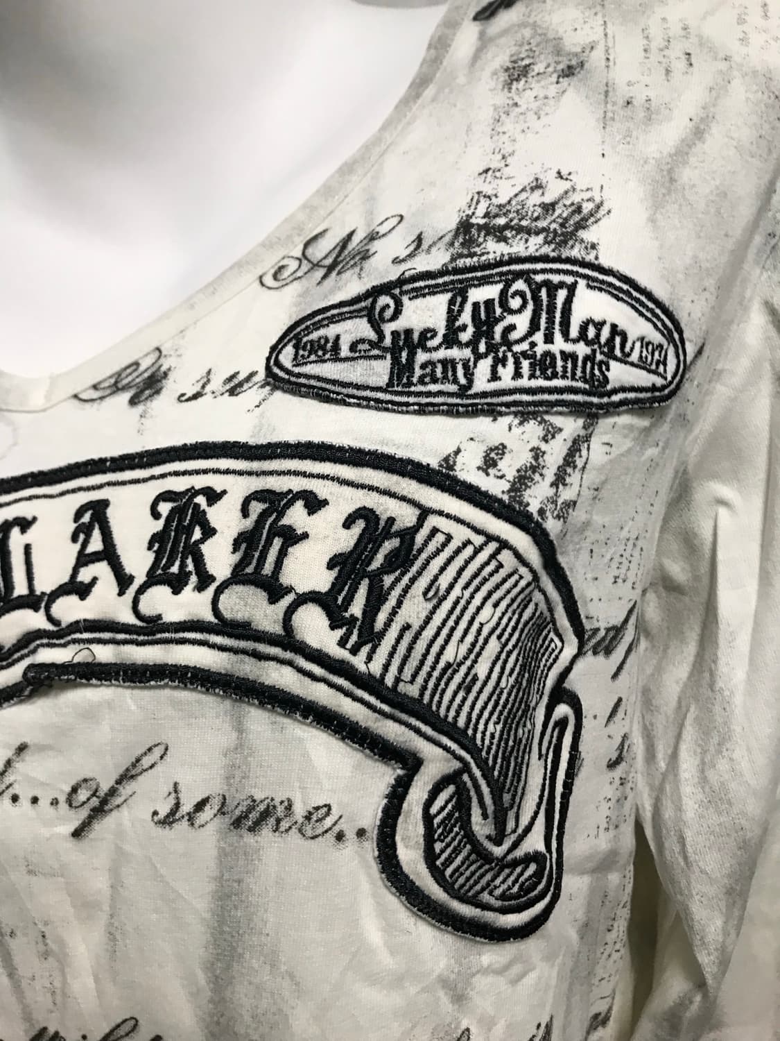 빈티지 in the attic 인더아틱 펑크 워싱 레터링 롱슬리브 탑 상품이미지4